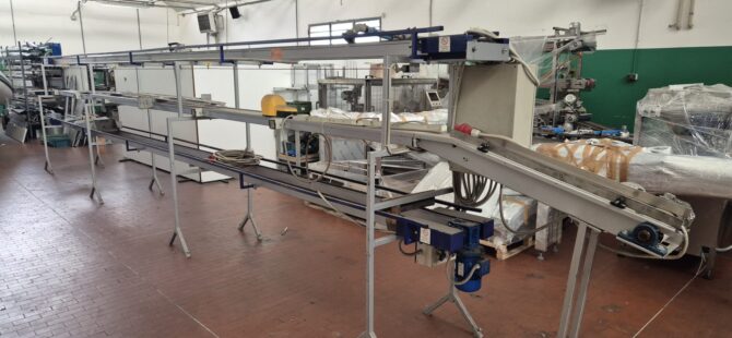 Linea multipiano lavorazione prodotti in casse